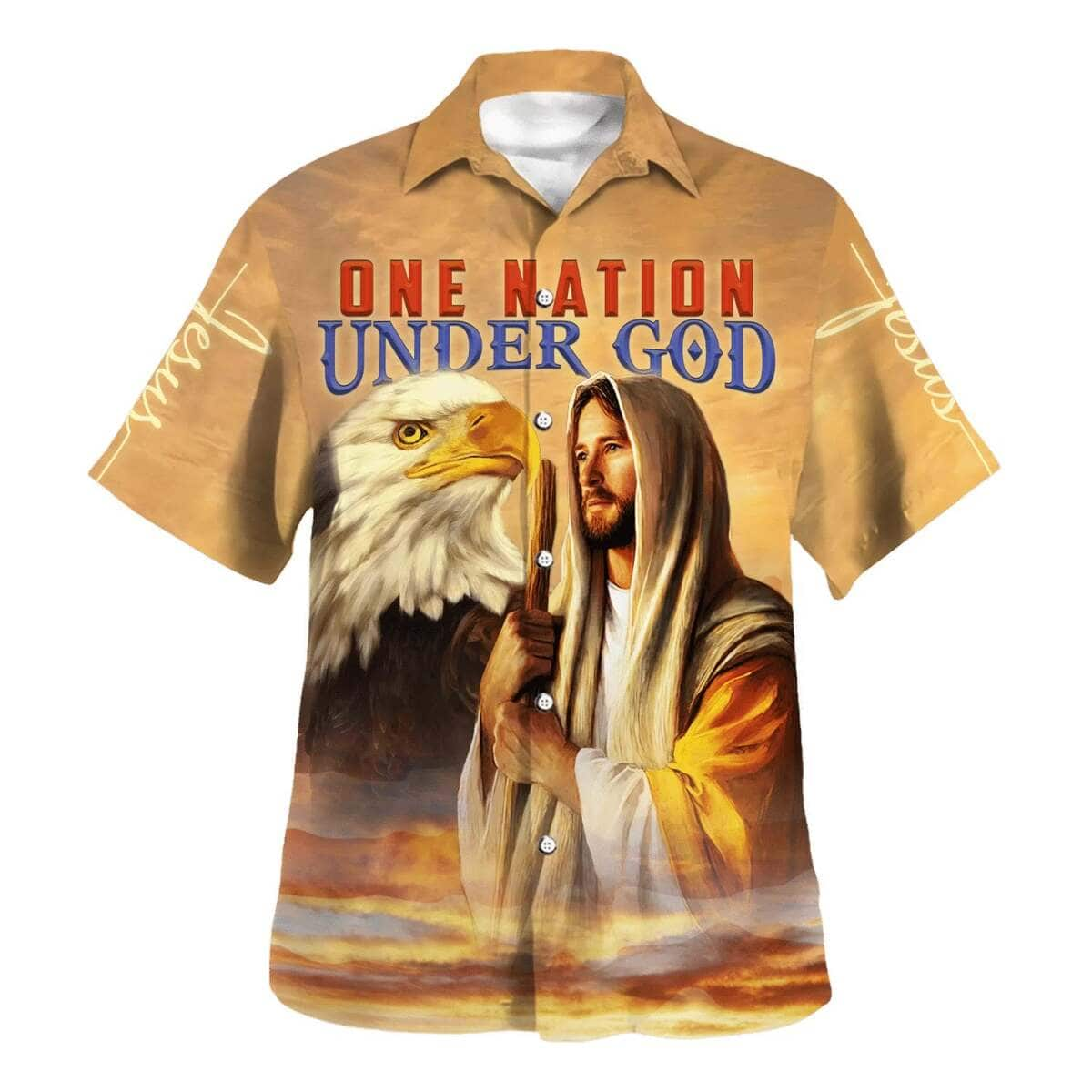 One Nation Under God Jesus Christian Faith Hawaiian Shirt