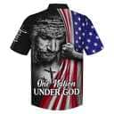 4th Of July One Nation Under God Jesus American Christian Faith US Flag Hawaiian Shirt