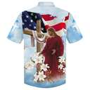 He Is Risen Jesus Cross With Lilies Christian Faith Easter Day Hawaiian Shirt