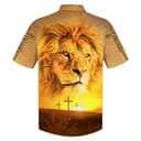 Jesus Lion Christian Cross Hawaiian Shirt For Believers