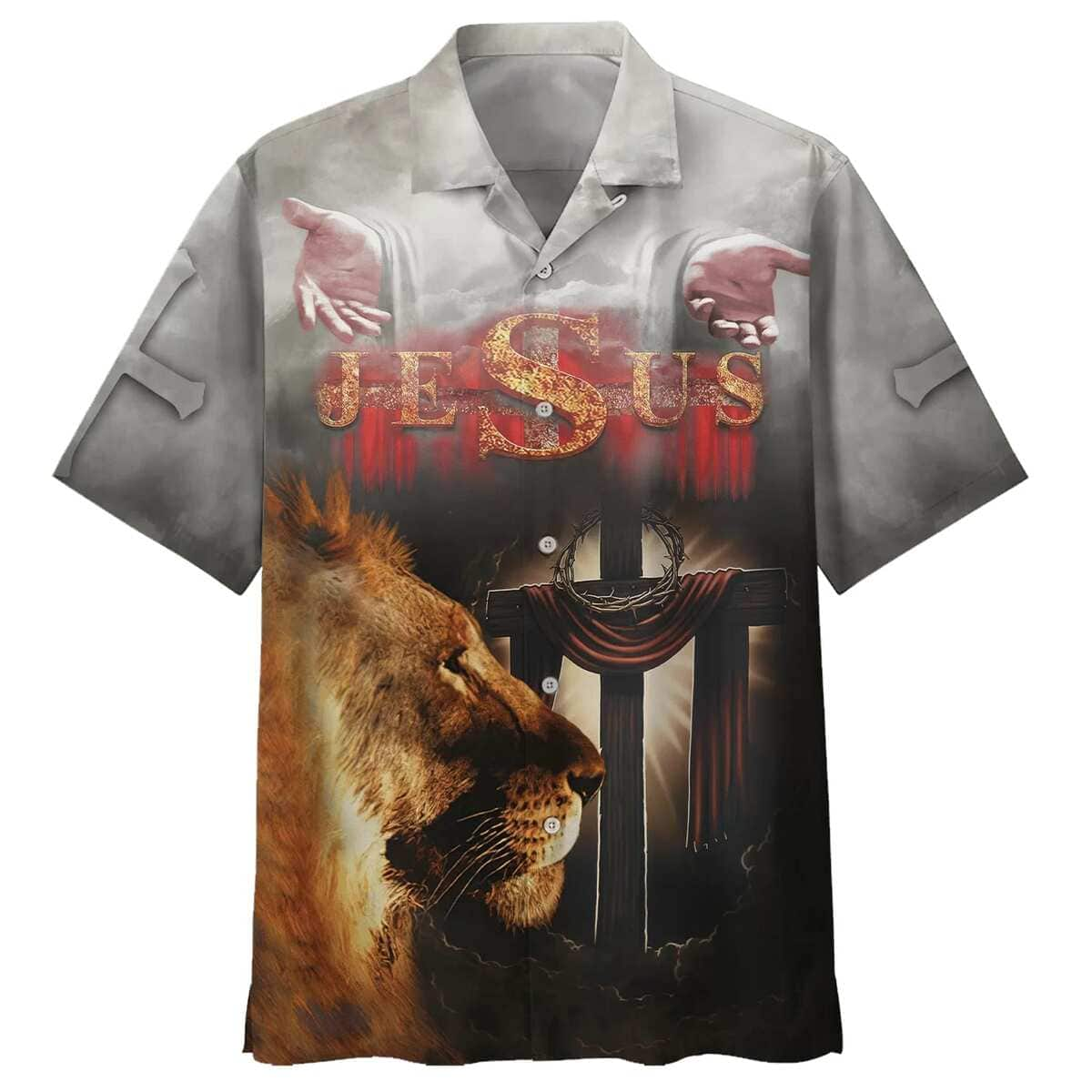 Lion Of Judah Lord God Christians Faith Bible Cross Christian Hawaiian Shirt