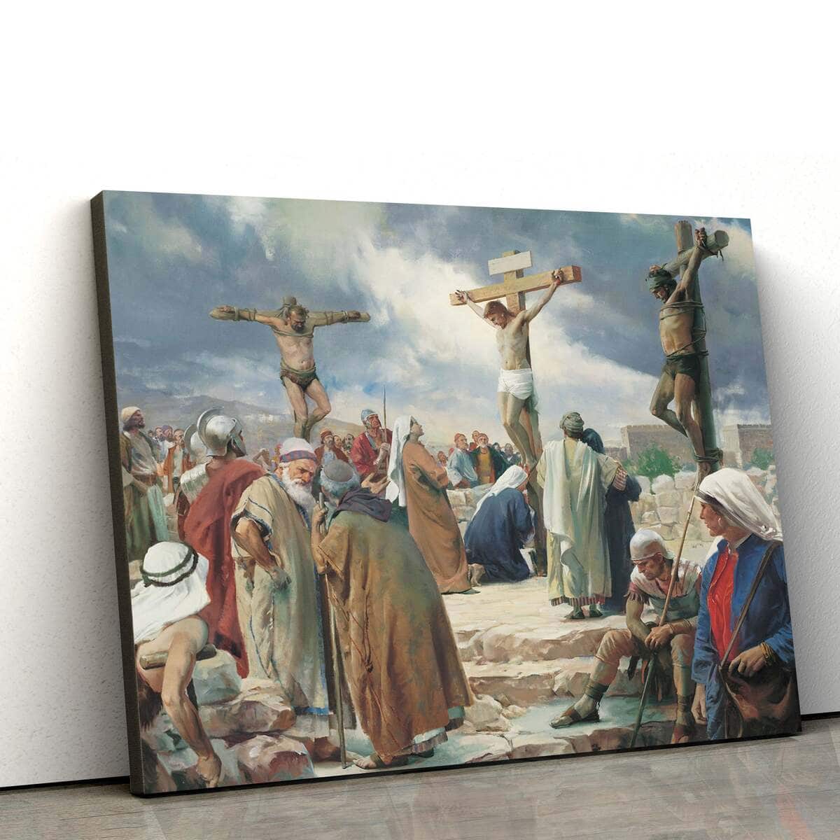 The Crucifixion Easter Christian Faith Canvas Wall Art