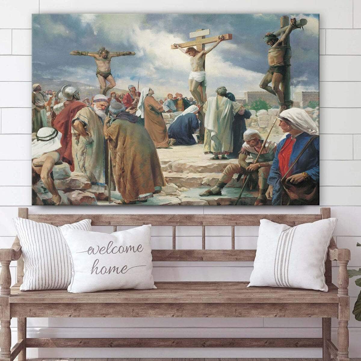 The Crucifixion Easter Christian Faith Canvas Wall Art The Crucifixion Easter Christian Faith Canvas Wall Art