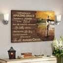 Sunset On The Beach I Still Believe In Amazing Grace Bible Verse Christian Cross Canvas Wall Art