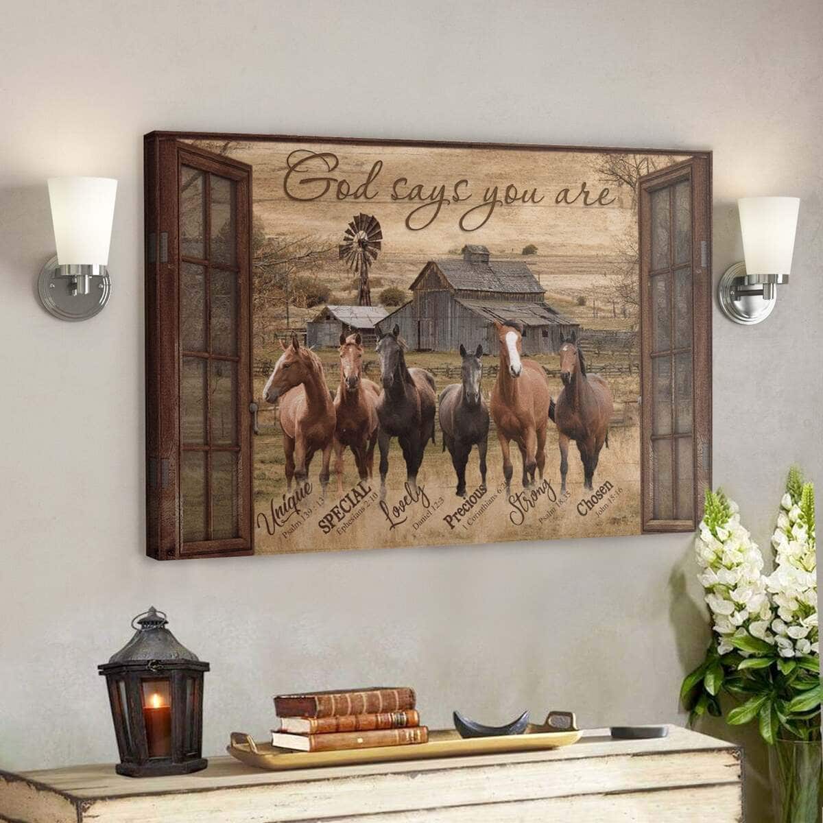 Bible Verse Amazing Horse God Says You Are Christian Canvas Wall Art Bible Verse Amazing Horse God Says You Are Christian Canvas Wall Art