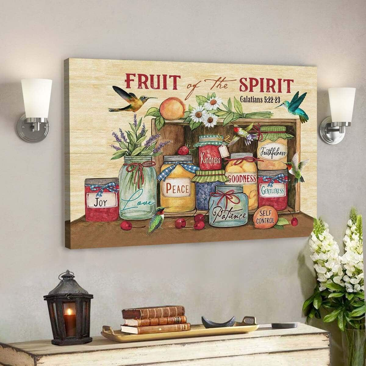 God Religious Gift Jesus Fruit Of The Spirit Galatians 522-23 Bible Verse Canvas Wall Art