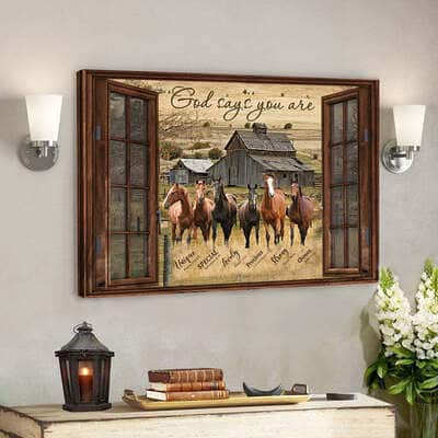 Christian Scripture Religious Gift Bible Verse Christian Canvas Wall Art God Says You Are Horse