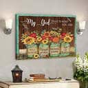 Jesus Bible Religious Gift Christian Dragonfly And Flower My God That Is Who You Are Canvas Wall Art