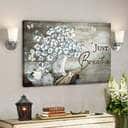 Flower Just Breathe Bible Verse Scripture Canvas Wall Art