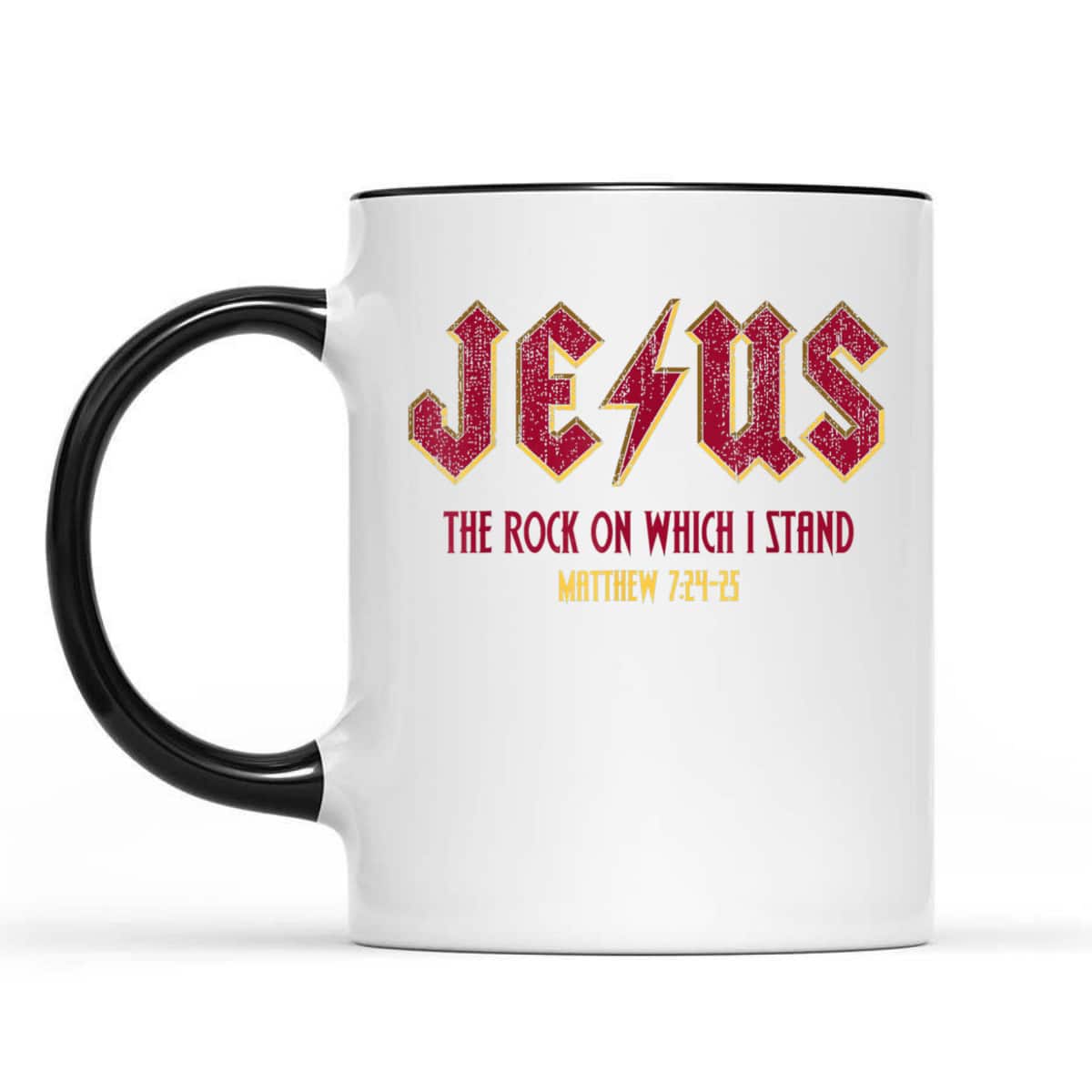 Retro Jesus The Rock On Which I Stand Faith Christian God Bible Verse Matthew T-Shirt Retro Jesus The Rock On Which I Stand Faith Christian God Bible Verse Matthew T-Shirt