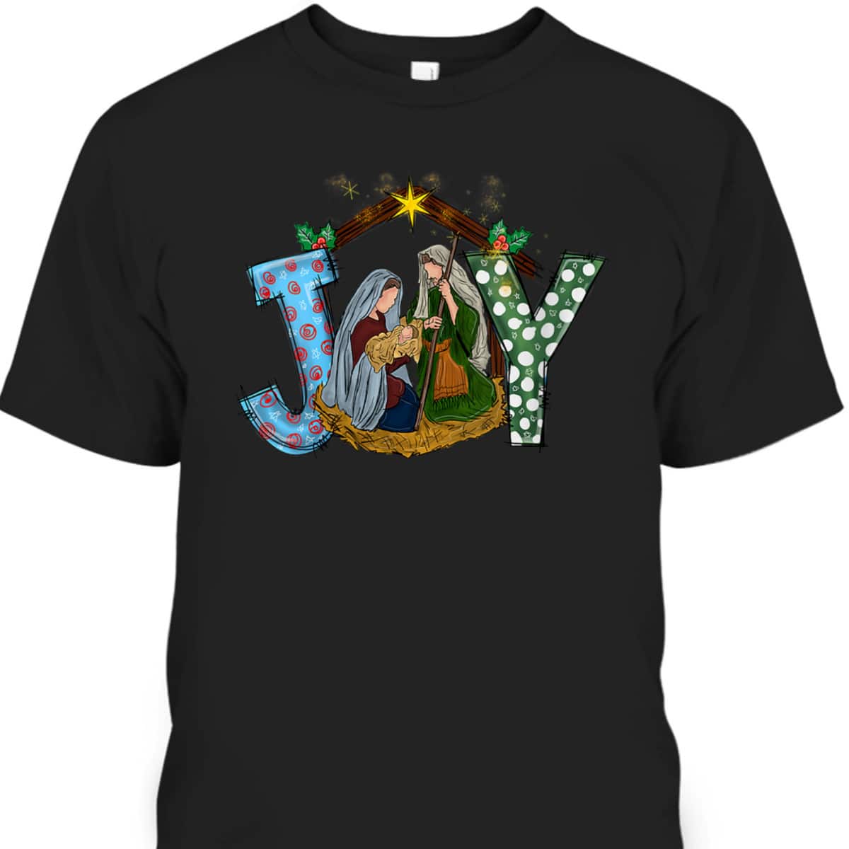 Christmas Joy Baby Jesus Religious Nativity Christian Xmas T-Shirt Christmas Joy Baby Jesus Religious Nativity Christian Xmas T-Shirt