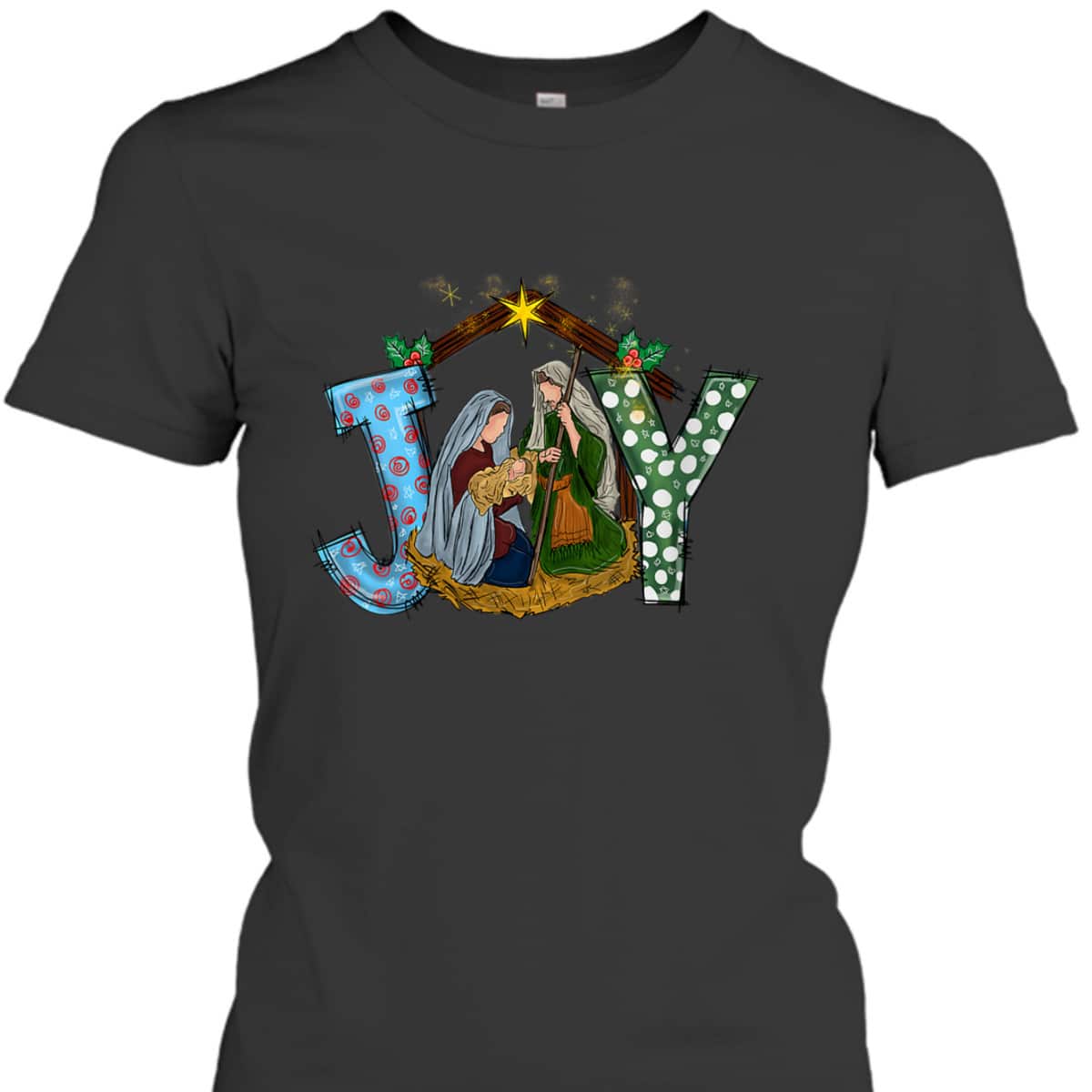 Christmas Joy Baby Jesus Religious Nativity Christian Xmas T-Shirt
