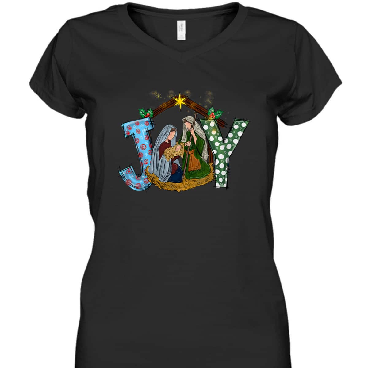 Christmas Joy Baby Jesus Religious Nativity Christian Xmas T-Shirt