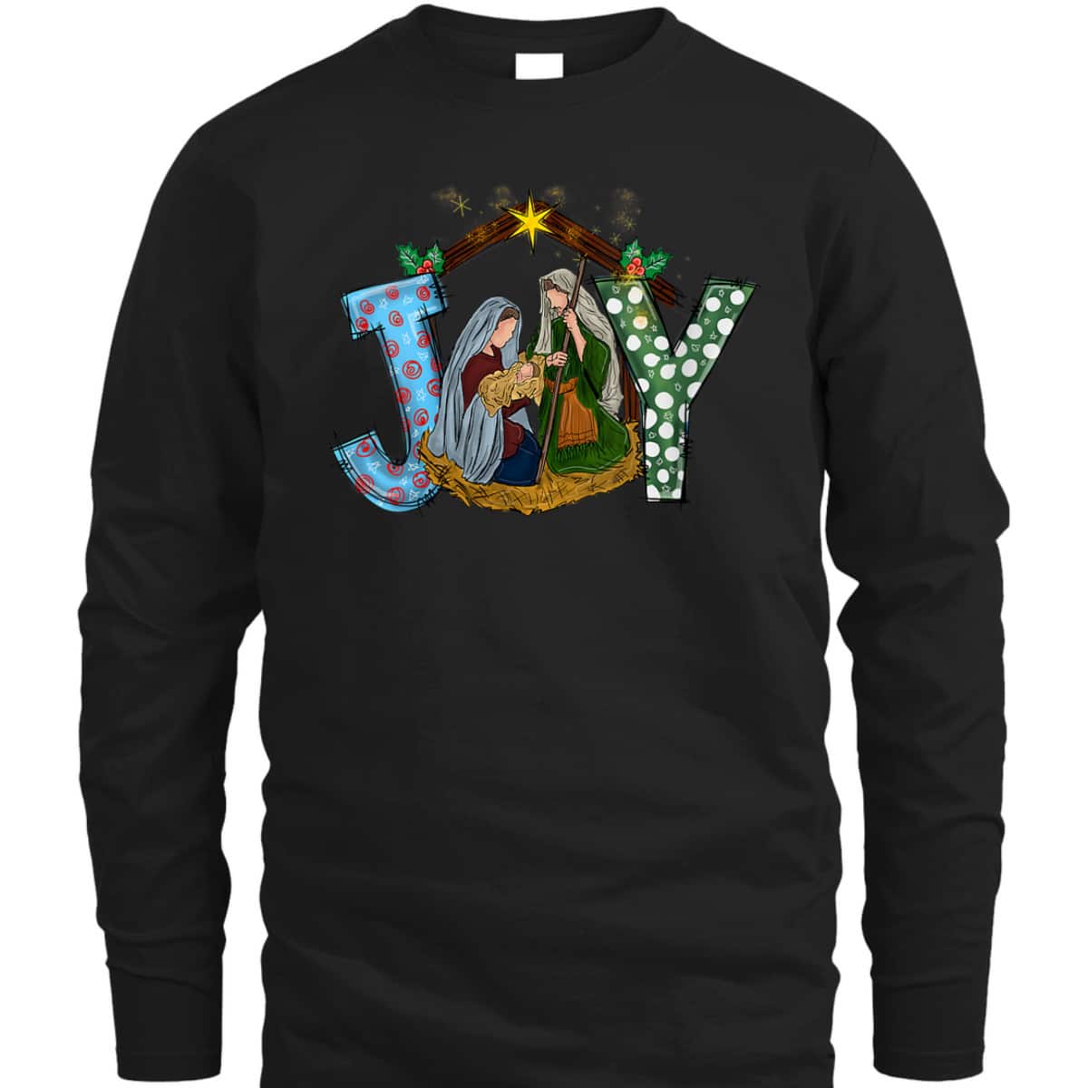 Christmas Joy Baby Jesus Religious Nativity Christian Xmas T-Shirt