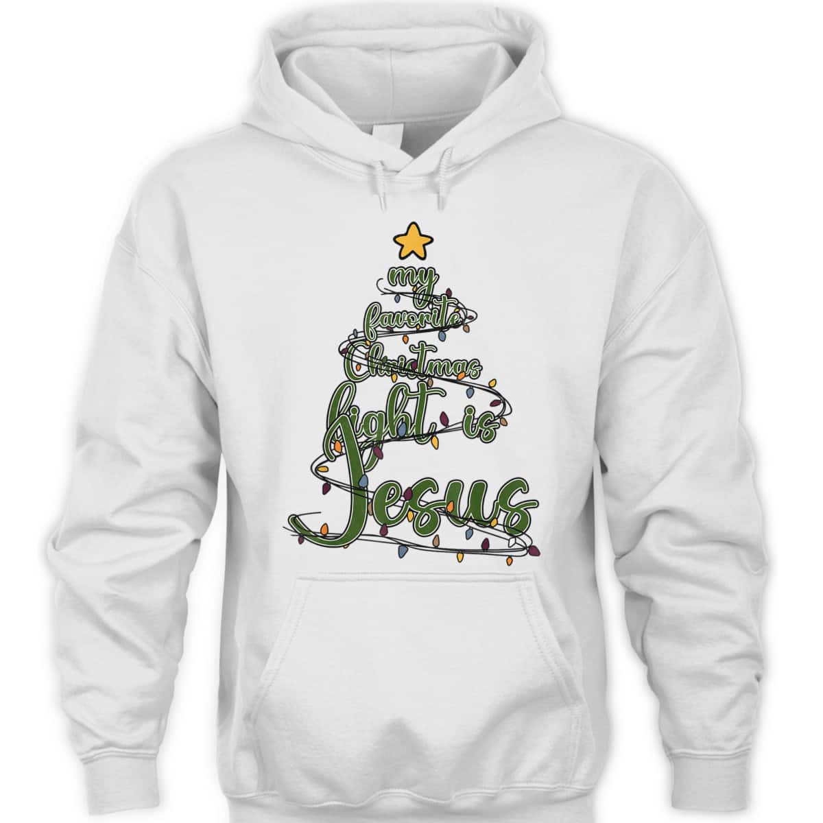 Religious Xmas My Favorite Christmas Light Is Jesus T-Shirt