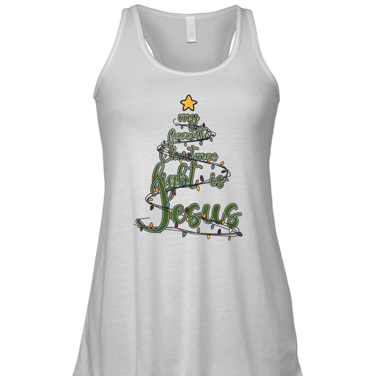 Religious Xmas My Favorite Christmas Light Is Jesus T-Shirt