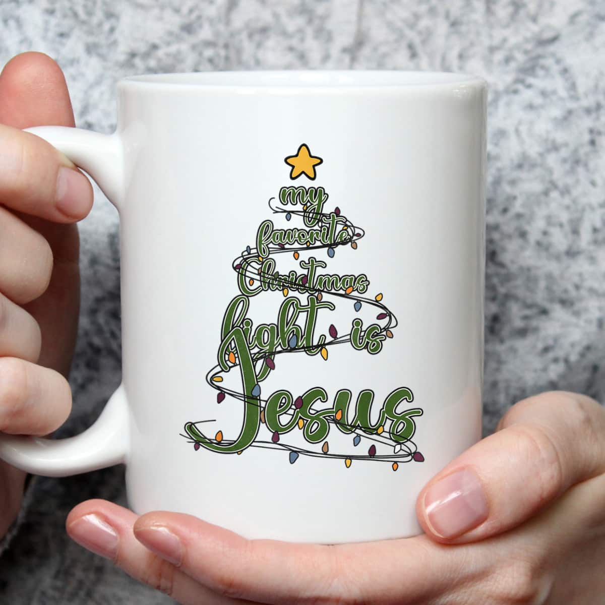 Religious Xmas My Favorite Christmas Light Is Jesus T-Shirt