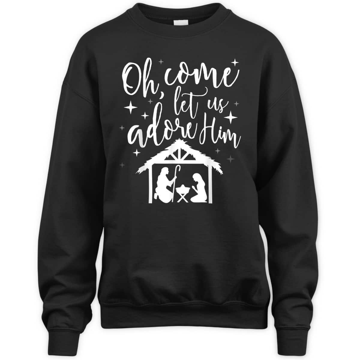 Come Let Us Adore Him Christmas Jesus Nativity T-Shirt