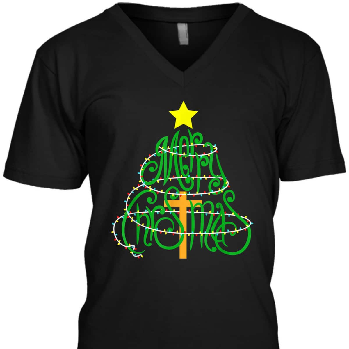 Christian Christmas Merry Christmas Cross T-Shirt Christian Christmas Merry Christmas Cross T-Shirt