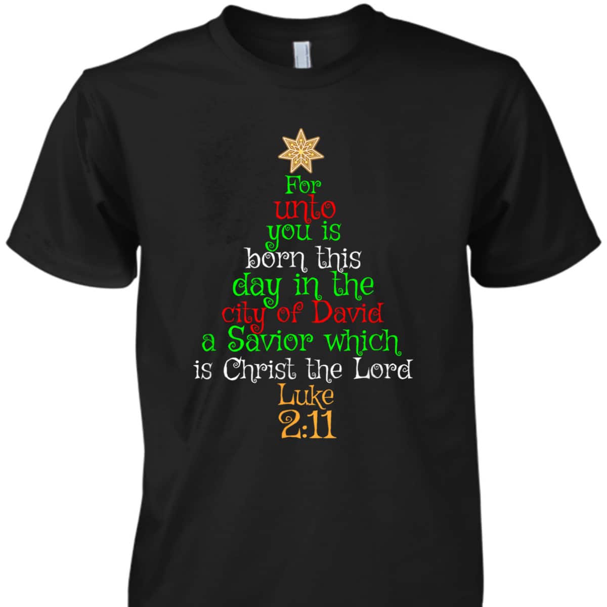 Christmas Christian Unto You Is Born A Savior Bible Verse Luke 2:11 T-Shirt Christmas Christian Unto You Is Born A Savior Bible Verse Luke 2:11 T-Shirt