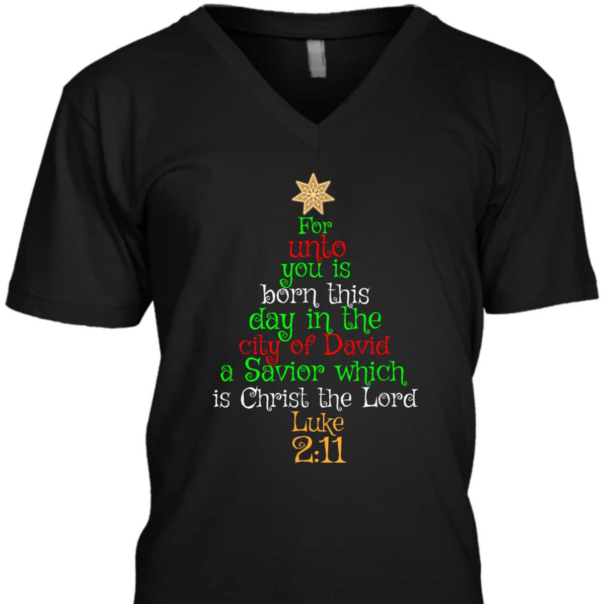 Christmas Christian Unto You Is Born A Savior Bible Verse Luke 2:11 T-Shirt Christmas Christian Unto You Is Born A Savior Bible Verse Luke 2:11 T-Shirt