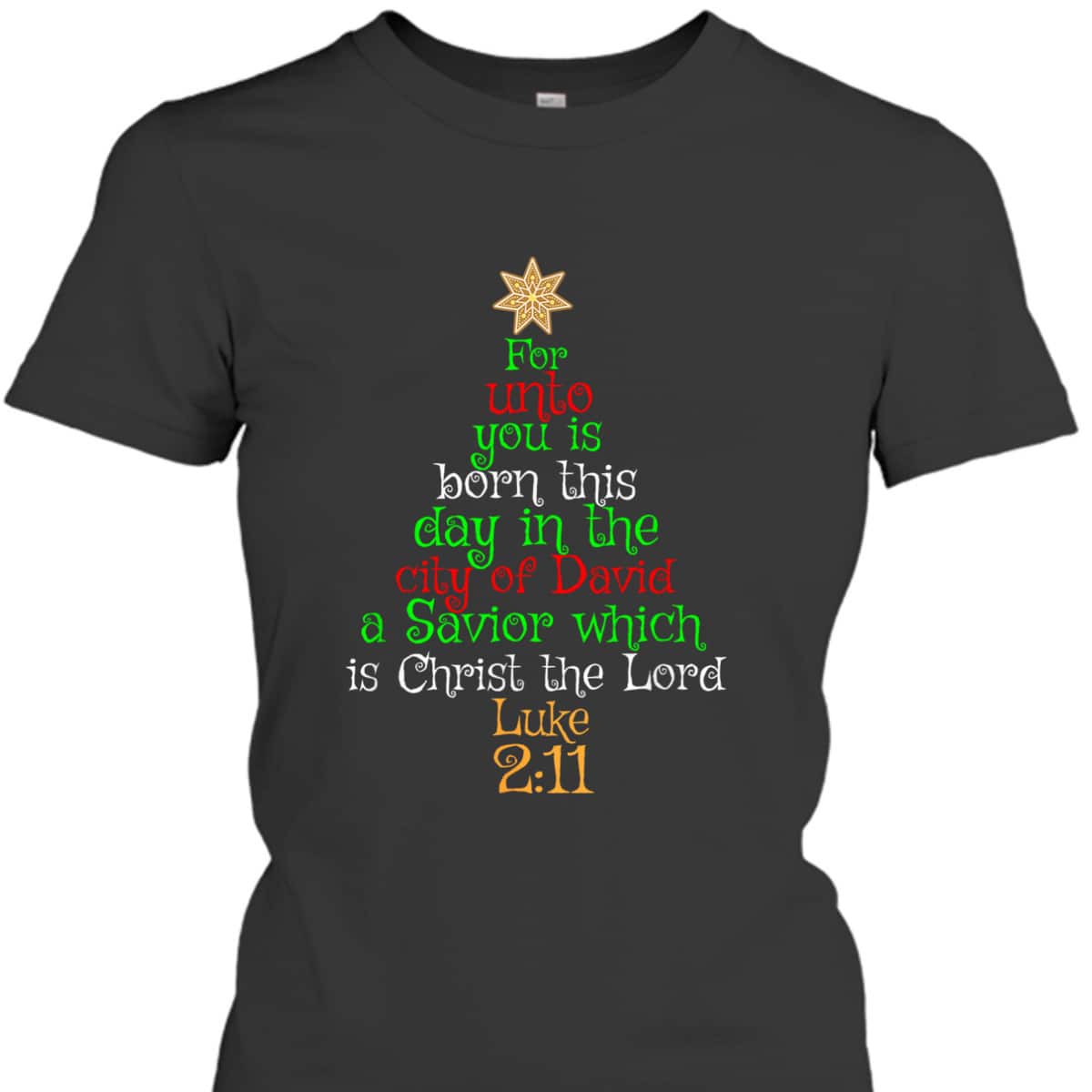 Christmas Christian Unto You Is Born A Savior Bible Verse Luke 2:11 T-Shirt Christmas Christian Unto You Is Born A Savior Bible Verse Luke 2:11 T-Shirt
