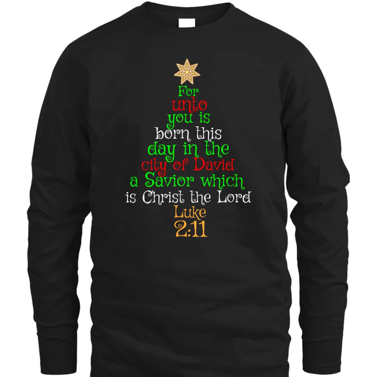 Christmas Christian Unto You Is Born A Savior Bible Verse Luke 2:11 T-Shirt Christmas Christian Unto You Is Born A Savior Bible Verse Luke 2:11 T-Shirt