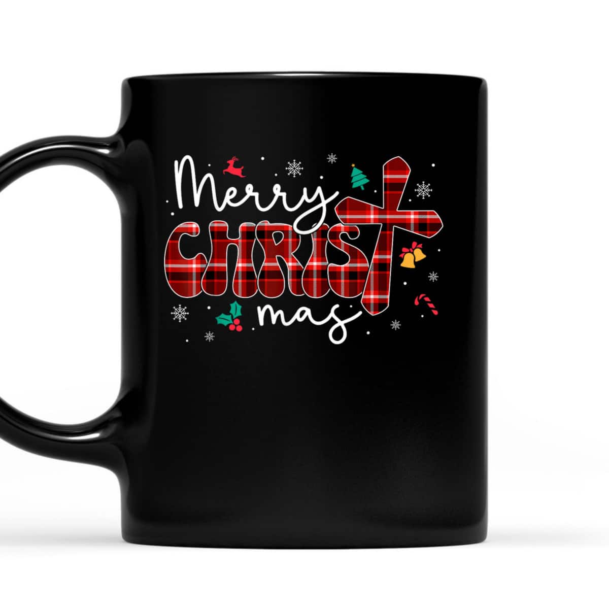 Merry Christmas Christian Cross Buffalo Plaid Pajamas T-Shirt Merry Christmas Christian Cross Buffalo Plaid Pajamas T-Shirt