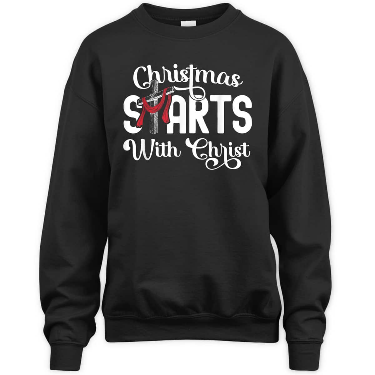 Christmas Starts With Christ Cross Jesus Christian T-Shirt Christmas Starts With Christ Cross Jesus Christian T-Shirt