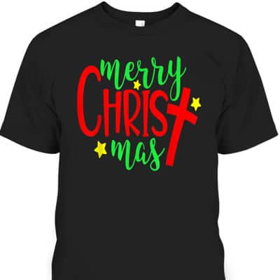 Merry Christmas-Christmas Christian Cross T-Shirt