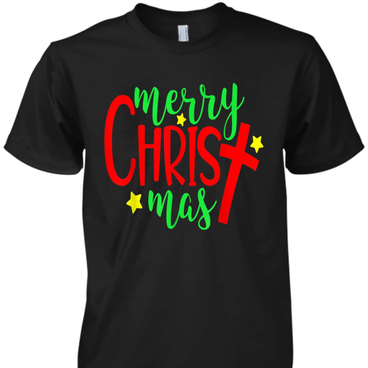 Merry Christmas-Christmas Christian Cross T-Shirt