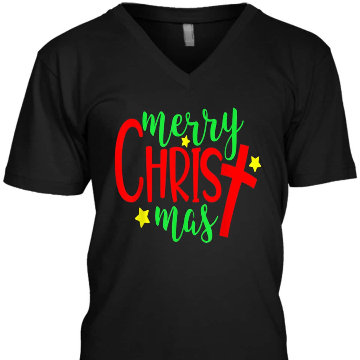 Merry Christmas-Christmas Christian Cross T-Shirt