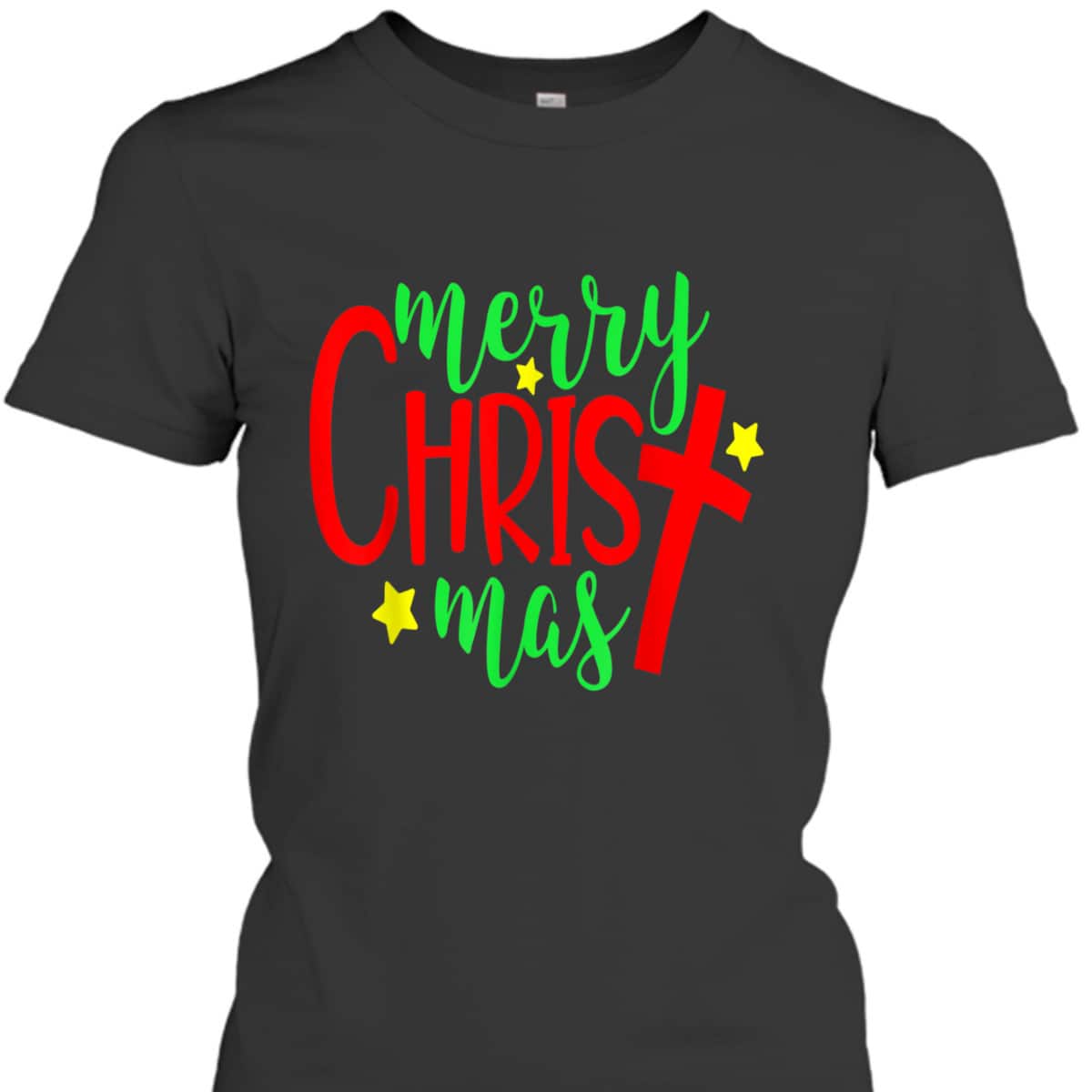 Merry Christmas-Christmas Christian Cross T-Shirt