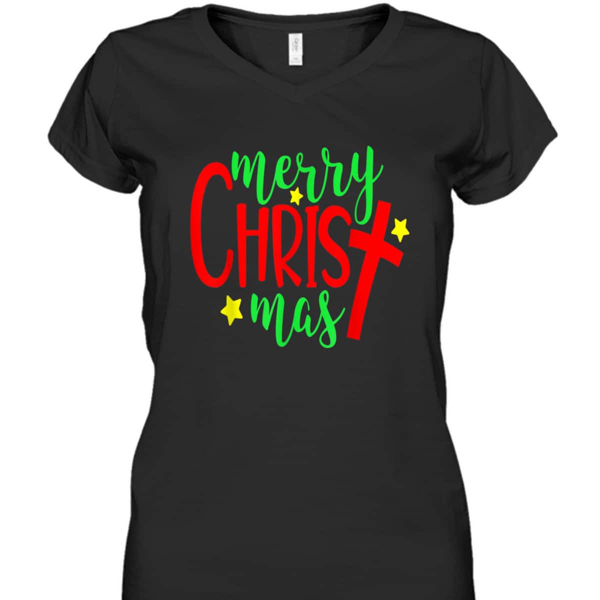 Merry Christmas-Christmas Christian Cross T-Shirt