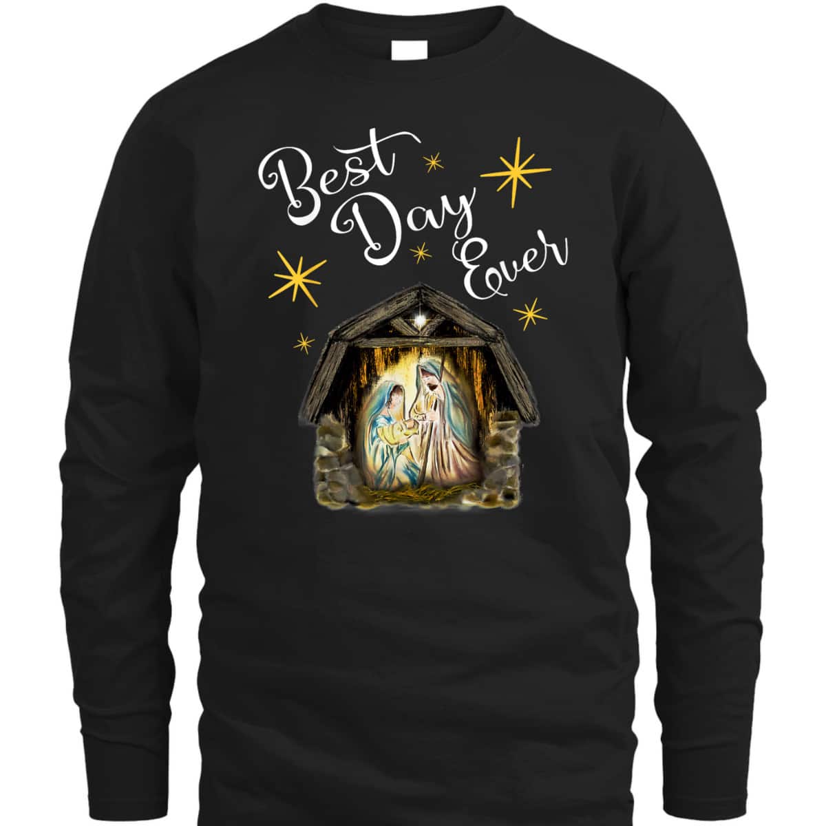 Christmas Nativity Jesus Best Day Ever Christian T-Shirt Christmas Nativity Jesus Best Day Ever Christian T-Shirt