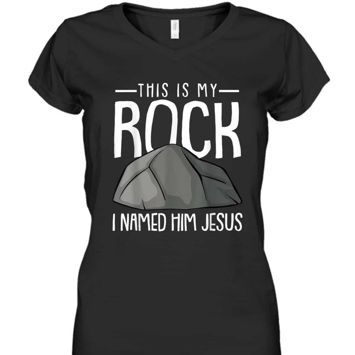 This Is My Rock Christmas Religious Faith Christian X-Mas T-Shirt