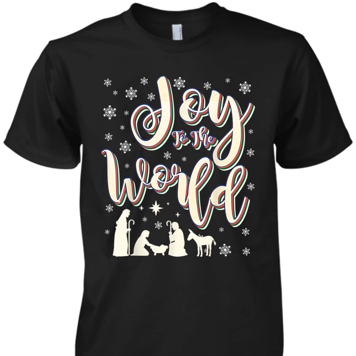 Vintage Joy To The World Jesus Nativity Retro Christmas T-Shirt Vintage Joy To The World Jesus Nativity Retro Christmas T-Shirt