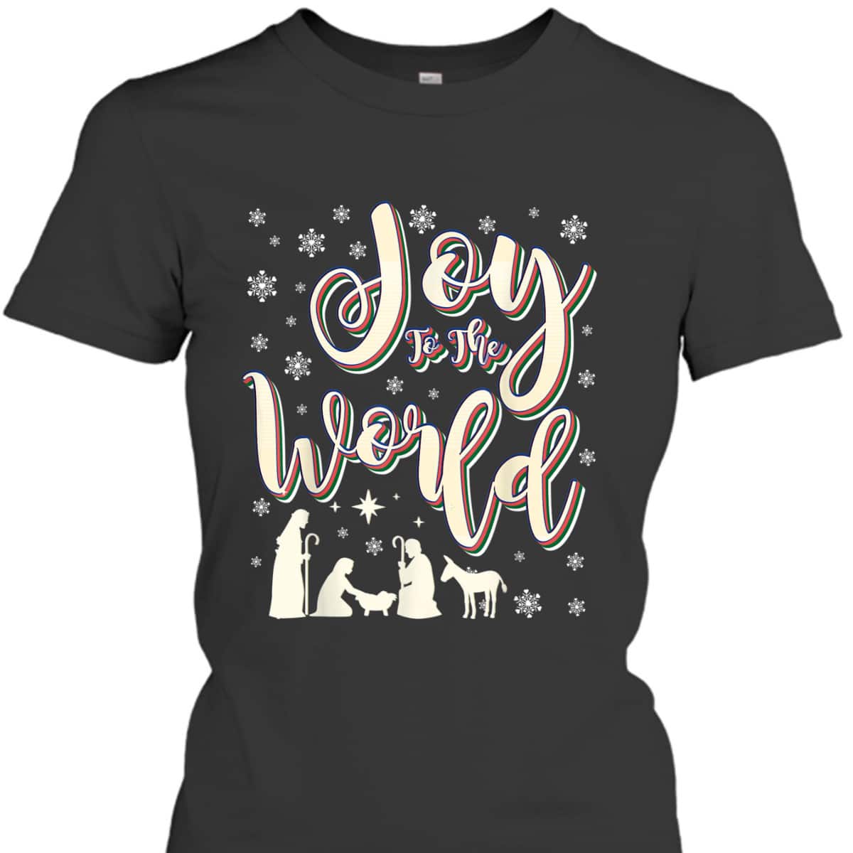 Vintage Joy To The World Jesus Nativity Retro Christmas T-Shirt Vintage Joy To The World Jesus Nativity Retro Christmas T-Shirt