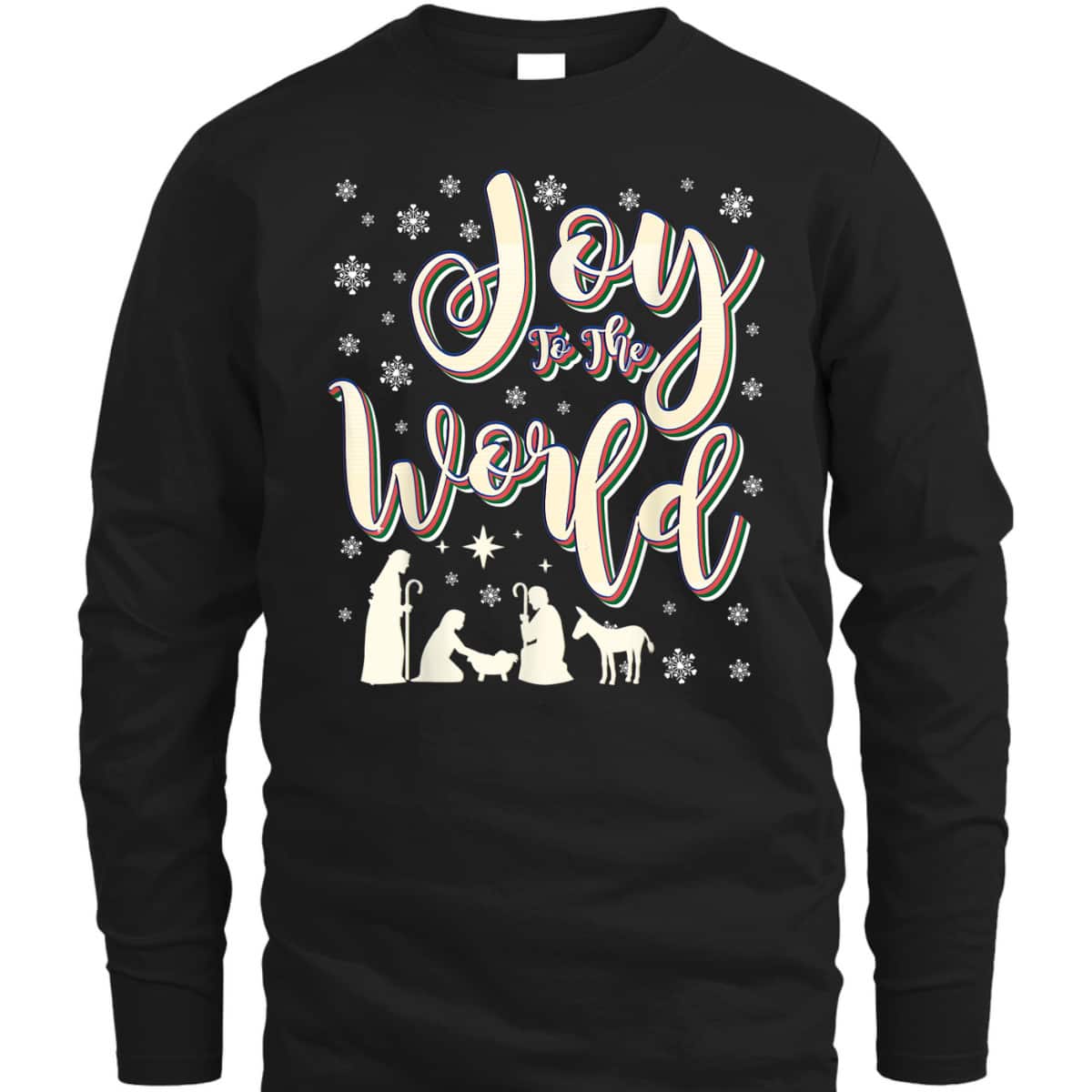 Vintage Joy To The World Jesus Nativity Retro Christmas T-Shirt Vintage Joy To The World Jesus Nativity Retro Christmas T-Shirt