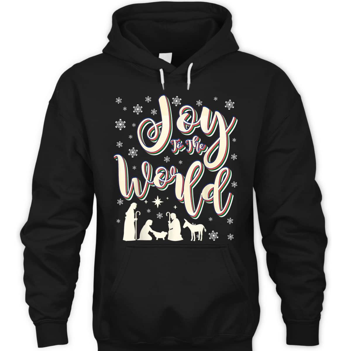 Vintage Joy To The World Jesus Nativity Retro Christmas T-Shirt