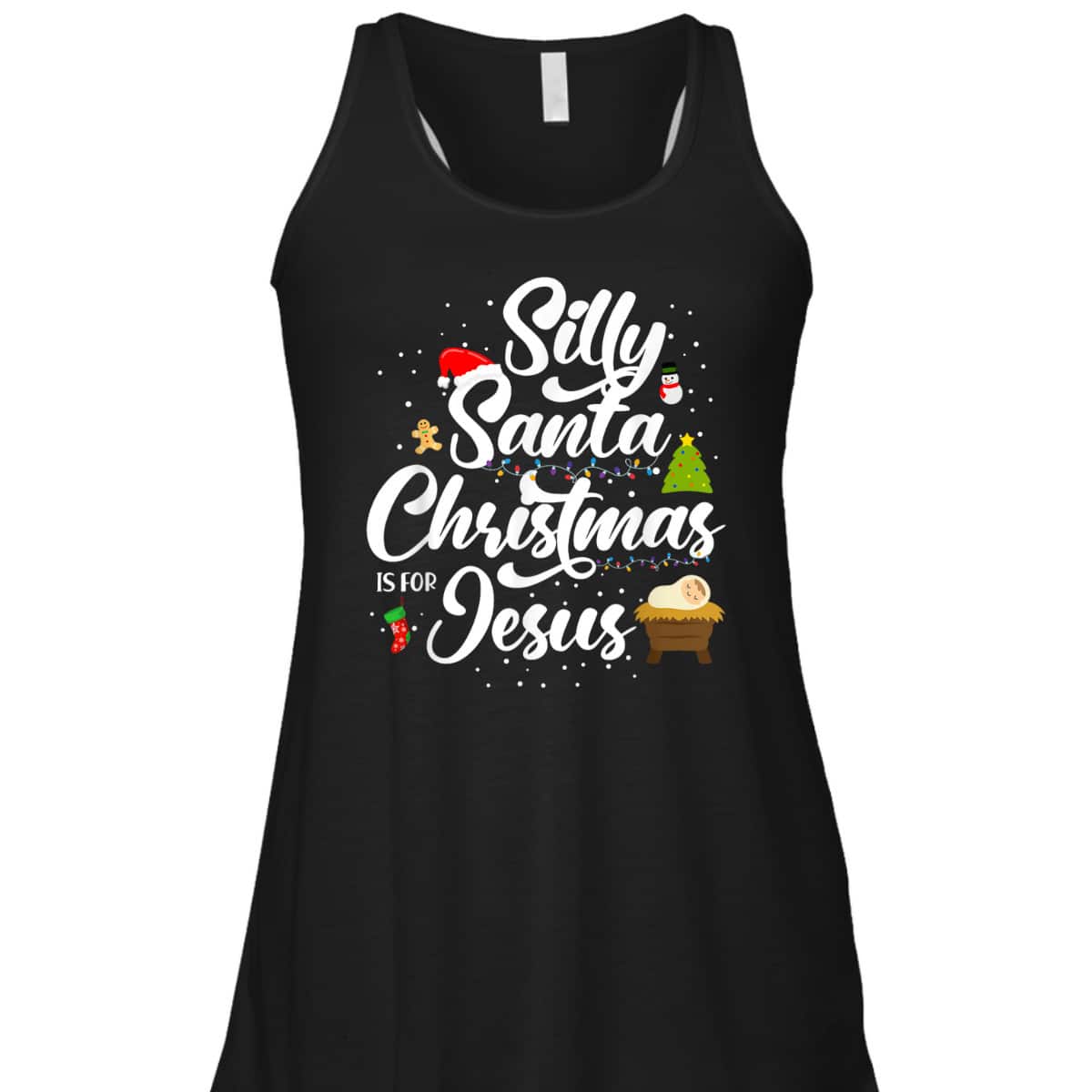 Silly Santa Christmas Is For Jesus Christian Christmas Holiday T-Shirt
