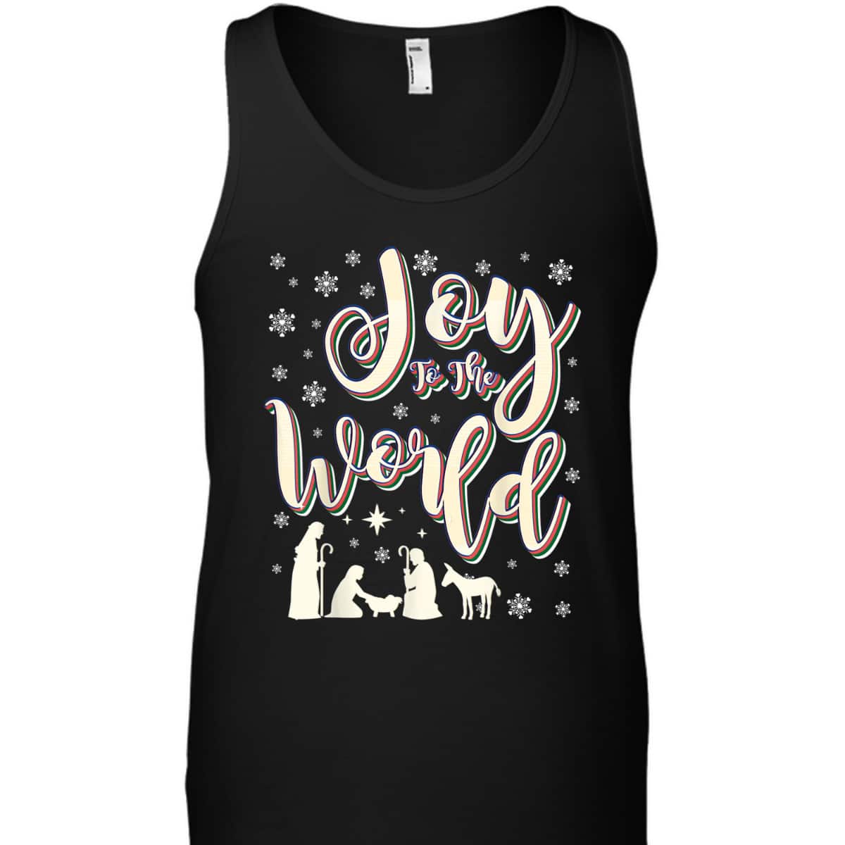 Vintage Joy To The World Jesus Nativity Retro Christmas T-Shirt