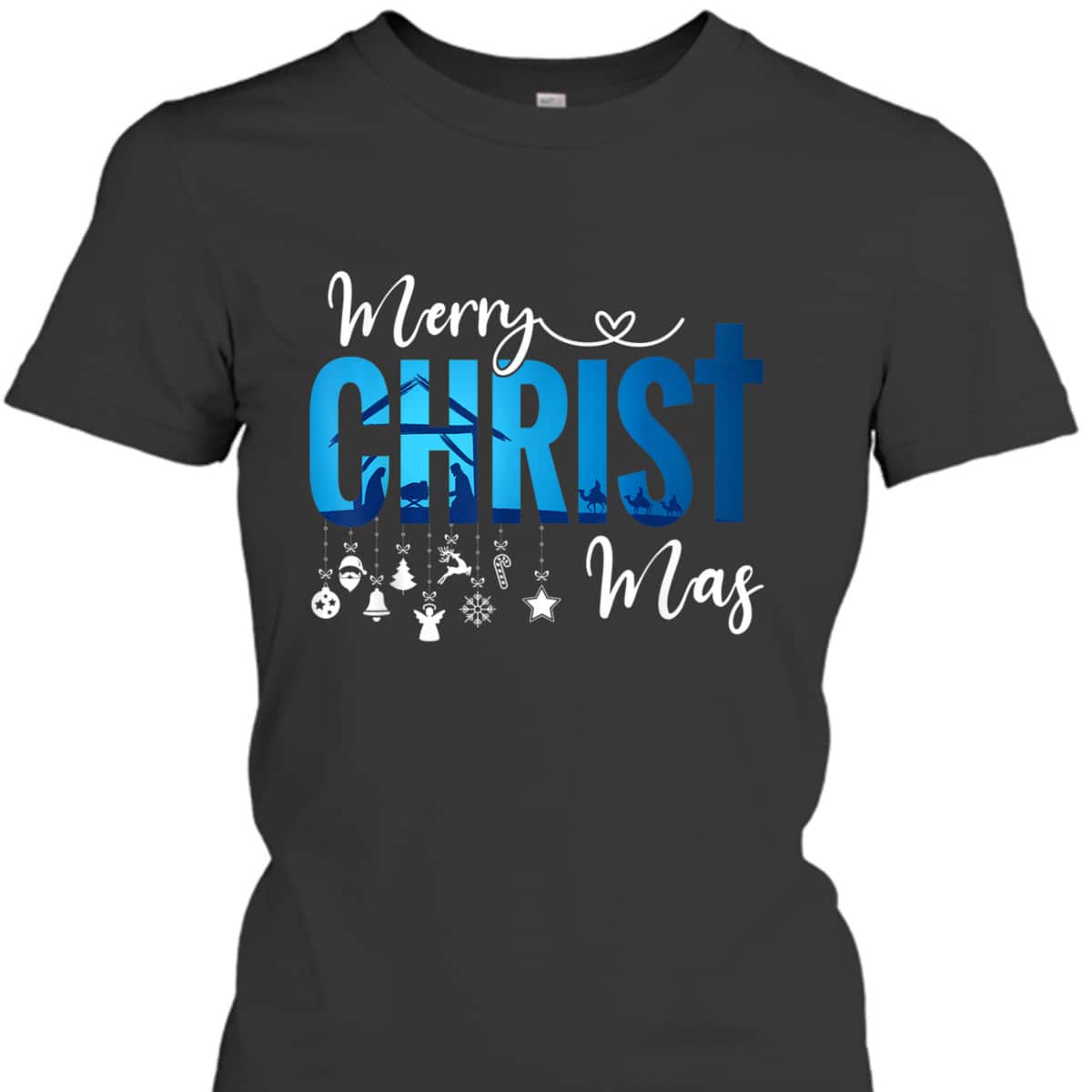 Merry Christ-Mas Nativity Scene Christian Faith Christmas Holiday T-Shirt Merry Christ-Mas Nativity Scene Christian Faith Christmas Holiday T-Shirt