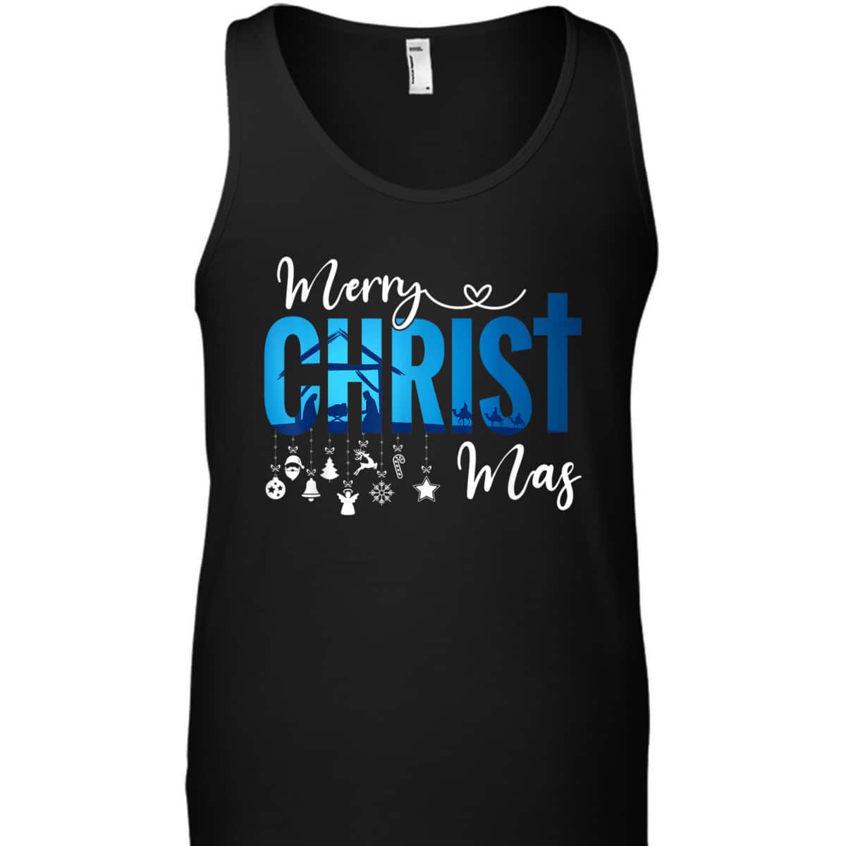 Merry Christ-Mas Nativity Scene Christian Faith Christmas Holiday T-Shirt