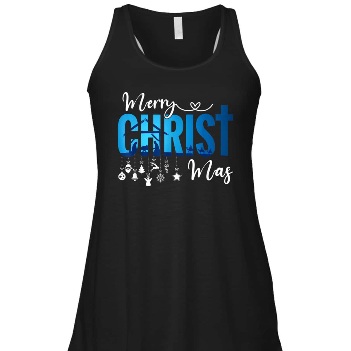Merry Christ-Mas Nativity Scene Christian Faith Christmas Holiday T-Shirt