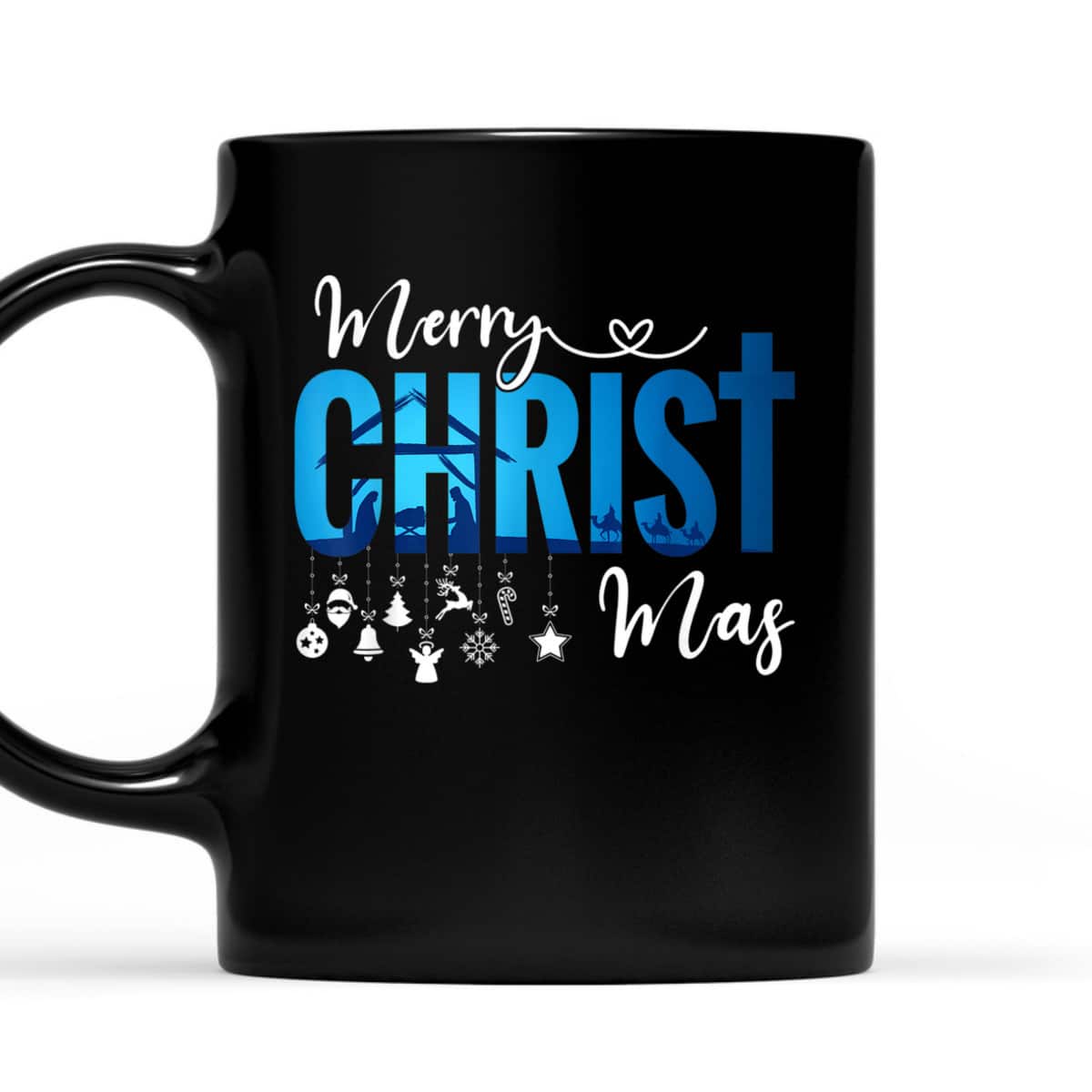 Merry Christ-Mas Nativity Scene Christian Faith Christmas Holiday T-Shirt