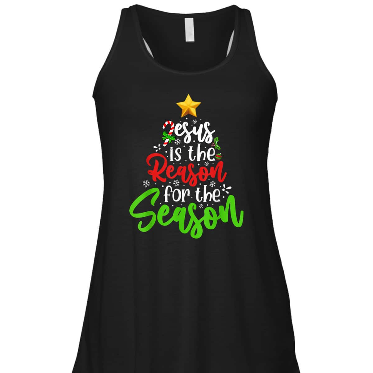 Christian Jesus The Reason Christmas Pine Tree Religious T-Shirt