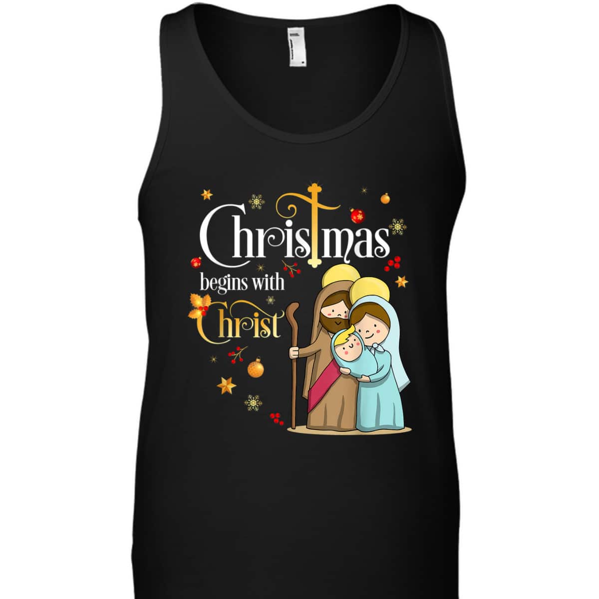 Christmas Begins With Christ Christian Jesus Holiday T-Shirt