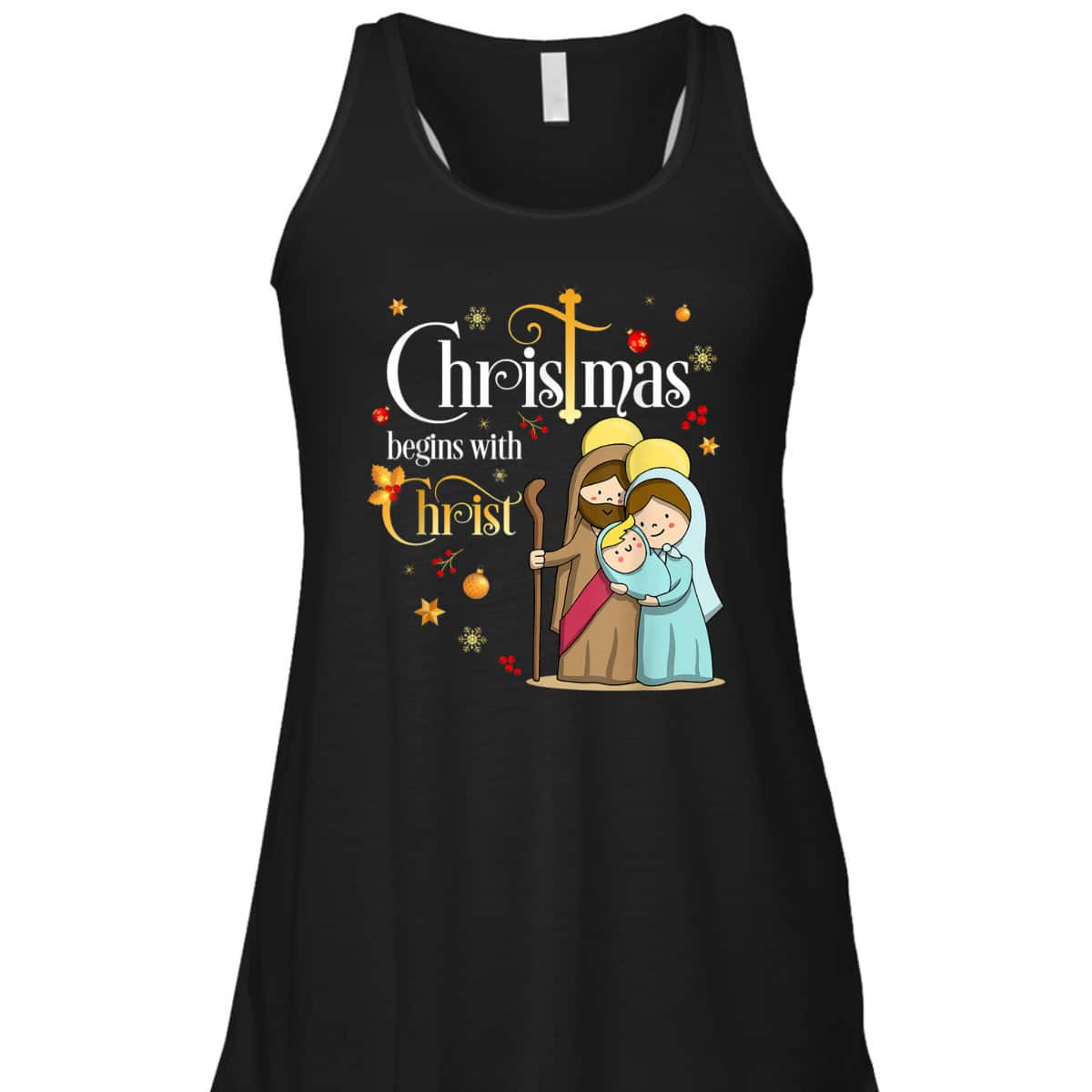 Christmas Begins With Christ Christian Jesus Holiday T-Shirt Christmas Begins With Christ Christian Jesus Holiday T-Shirt