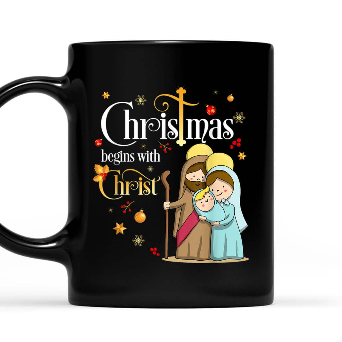 Christmas Begins With Christ Christian Jesus Holiday T-Shirt Christmas Begins With Christ Christian Jesus Holiday T-Shirt